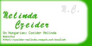 melinda czeider business card